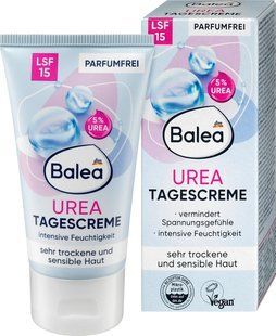 Інтенсивний зволожуючий денний крем для обличчя Balea Urea з 5% сечовини та SPF 15, 50 мл 4066447101812 фото