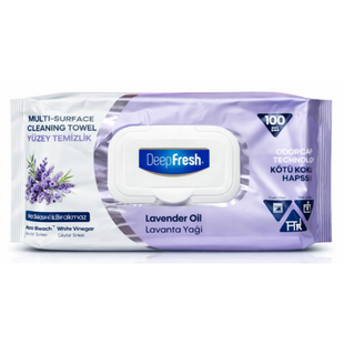 Вологі серветки для прибирання DEEP FRESH Multi Surface Lavender, 100 шт 8681554633474 фото