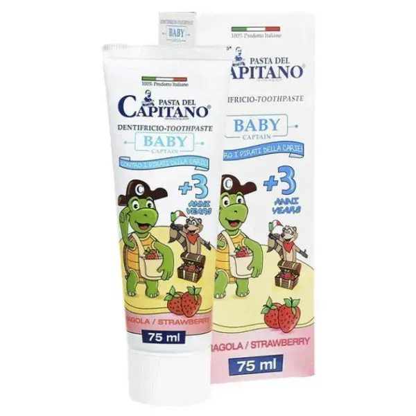 Зубна паста Pasta del Capitano "BABY 3+" Полуниця 75 мл для дітей від 3 років 8002140035005 фото