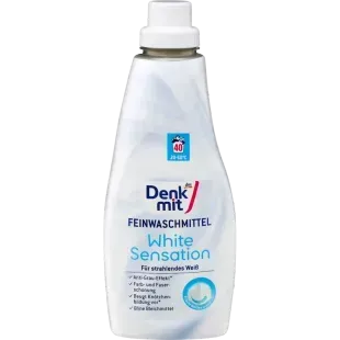 Засіб для прання Denkmit для білих речей White Sensation 1л (40 прань) 4066447792997 фото