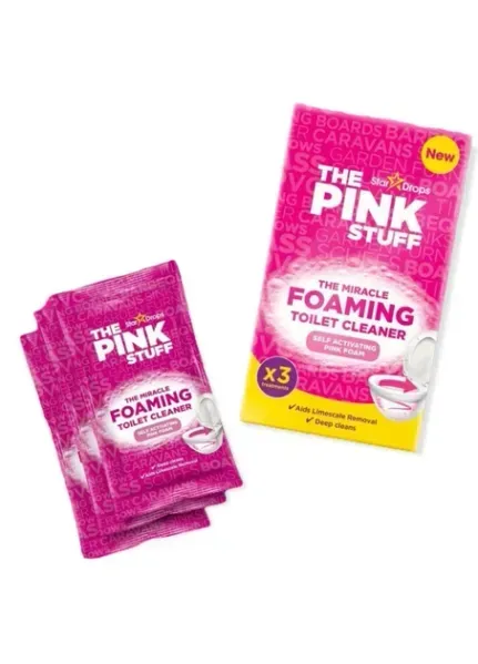 Порошок для чищення унітазу The Pink Stuff The Miracle Foaming Toilet Cleaner 3x100 г | ефективний засіб для щоденного використання 5060033821664 фото