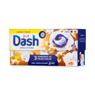 Капсули для прання Dash Ambre & Orchidee 2в1 + Lenor, 30 шт 8700216703796 фото
