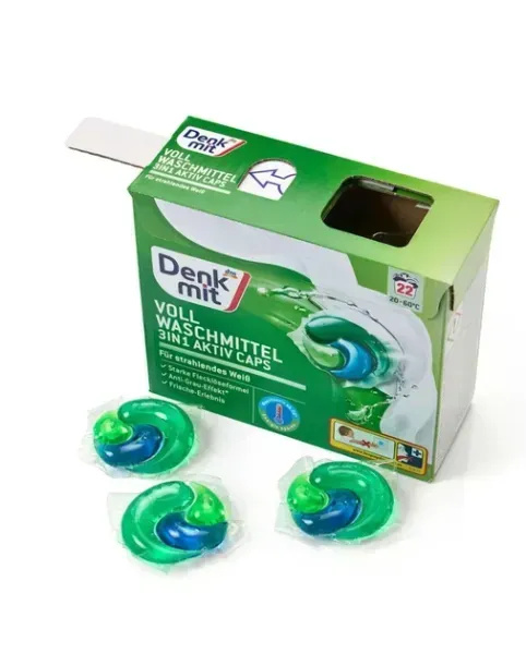 Капсули для прання білих речей Denkmit 3in1 Aktiv Caps 22шт 2217941896 фото
