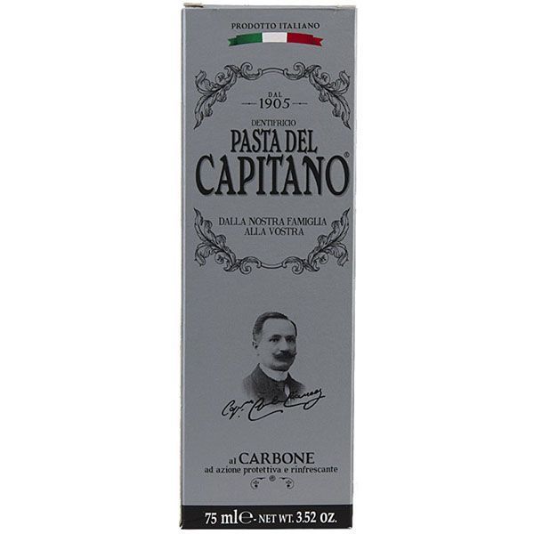 Зубна паста з вугіллям Pasta del Capitano 1905 Charcoal, 75 мл 8002140037702 фото