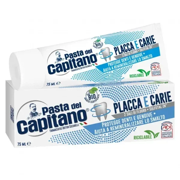 Зубная паста Pasta del Capitano Placca e Carie Против кариеса и зубного налета, 75 мл 8002140039010 фото