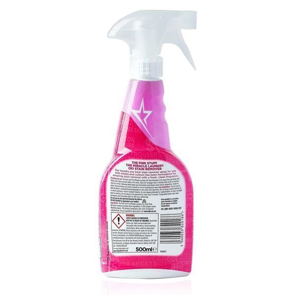 Универсальный пятновыводитель-спрей для белых и цветных тканей Pink Stuff Oxi Miracle Laundry 500 мл. 5060033820186 фото
