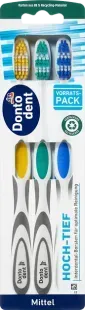 Зубні щітки Dontodent Потрійний ефект 3 шт 4066447705294 фото