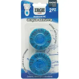 Таблетки для туалетного бачка IRGE Acqua Azzurra 2 шт для ефективного прибирання та свіжості 8021723034815 фото