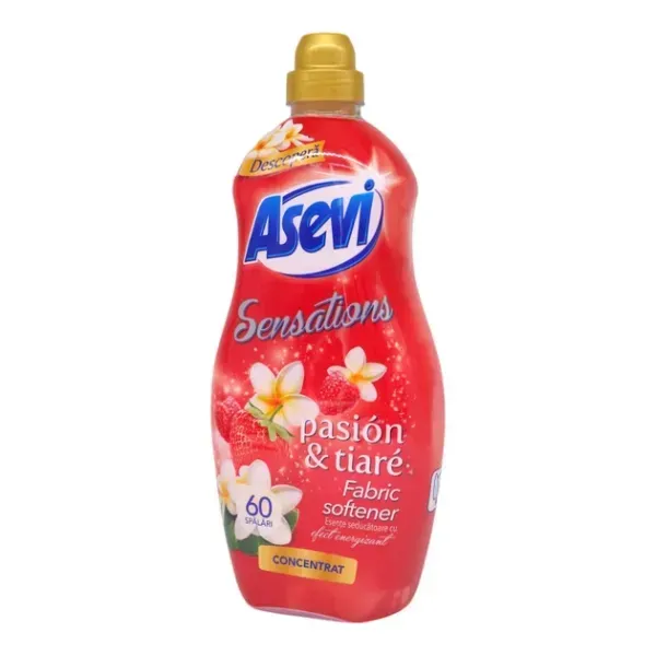Концентрований кондиціонер для білизни Asevi Sensations Pasion & Tiare, 1,44 л (60 прань) 8411582888726 фото