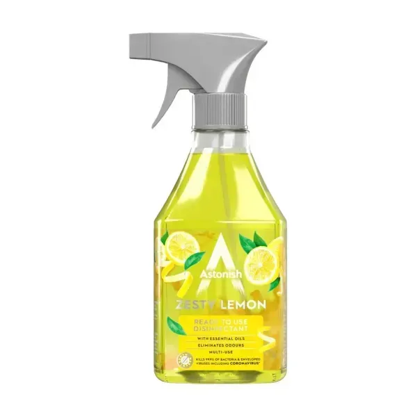 Універсальний дезінфікуючий засіб Astonish Lemon Blast Лимонний вибух 550 мл 5060060212558 фото