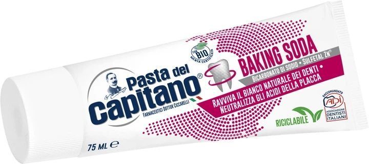 Зубна паста відбілююча Pasta Del Capitano Baking Soda, 75 мл 8002140197000 фото