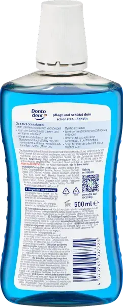 Ополіскувач Dontodent Zahnfleisch Intensive для ясен інтенсивний догляд (фтор 450), 500 мл 4066447705515 фото