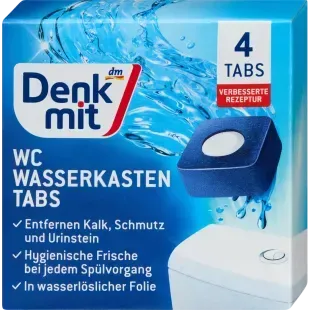 Таблетки в бачок Denkmit WC Wasserkasten 2в1, уп/4 шт 4066447492040 фото