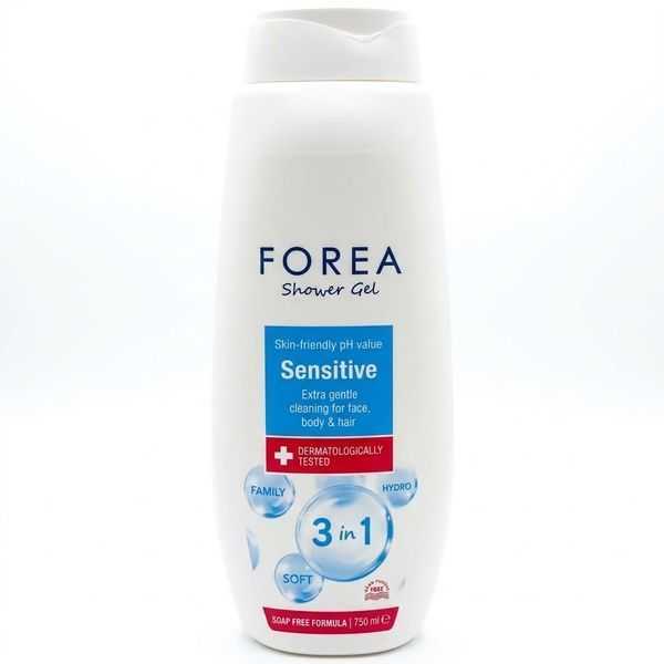 Гель для душу Forea Shower Gel Sensitive 3 в 1, 750 мл 4260421987168 фото