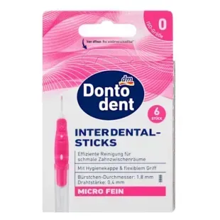 Міжзубні йоржики Dontodent (0,4 мм ISO0 рожеві), 6 шт 4067796110005 фото