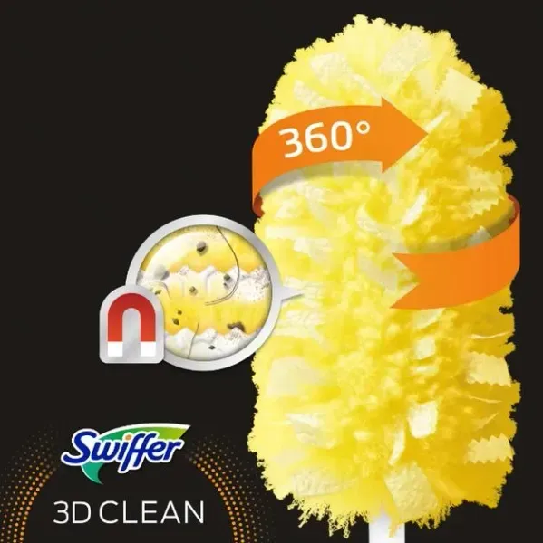 Запасні змінні насадки щітки на піпідастр для пилу 3D Clean 360 Swiffer Duster 5 шт 8001090380401 фото