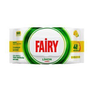 Влажные салфетки для уборки Fairy Lemon, ., 100 шт 8681554633139 фото