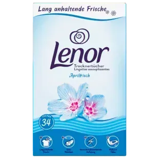 Ароматизовані серветки для сушильної машини Lenor April Fresh &laquo;Квітнева свіжість&raquo;, 34 шт 8001090747723 фото