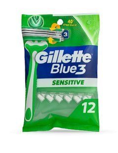 Gillette Blue3 Sensitive Одноразові станки еза, смужка ComfortGel 12 шт, 3 л 7702018490196 фото