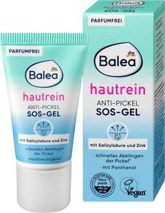 Точковий гель проти прищів та недоліків шкіри Balea Hautrein Anti-Pickel SOS-Gel із саліциловою кислотою та цинком, 15 мл 4067796249897 фото