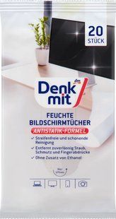Влажные салфетки для чистки экранов Denkmit, 20шт 4058172924682 фото