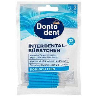 Зубні йоржики Dontodent Interdentalb&uuml;rsten розмір 3, 32 шт 4066447705096 фото