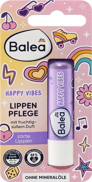 Balea Kids Happy Vibes Дитячий бальзам для губ з олією ши та вітаміном Е, 4,8 г 4066447438642 фото