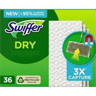 Сменные сухие салфетки для швабры Swiffer dry, 36 шт 5410076545476 фото