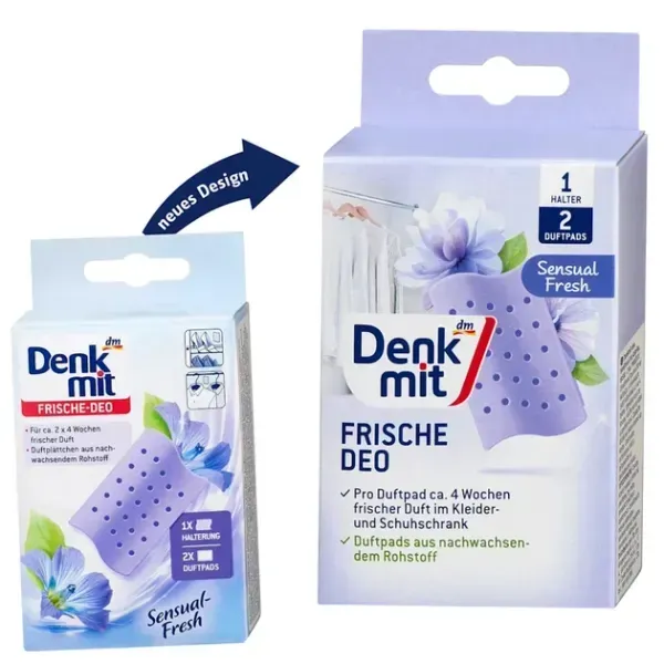 Освіжувач гардеробу DenkMit Sensual Fresh 2 шт 4067796133103 фото