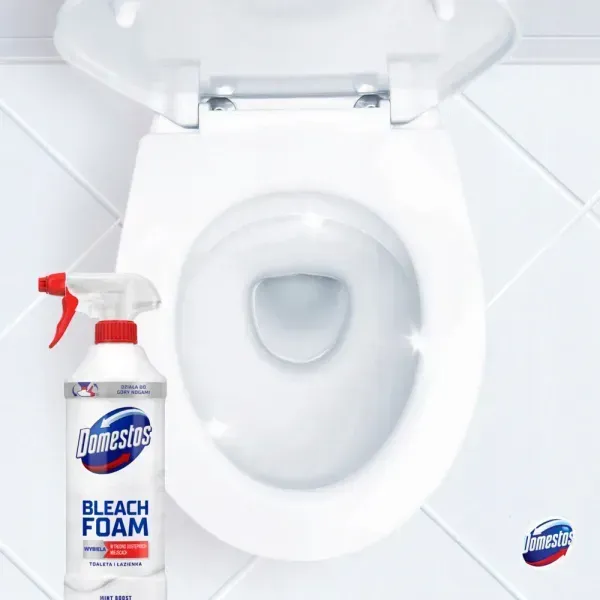 Піна для чищення ванної кімнати та туалету Domestos Power Foam White Mint Boost 435 мл 8720181659461 фото
