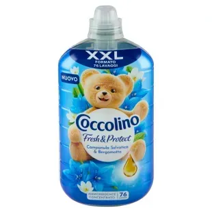 Кондиціонер для білизни Coccolino Fresh & Protect Campanula Selvatica & Bergamotto, 1,75 л (76 прань) 8720181351617 фото