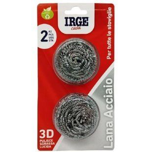 Шкребок металевий для миття посуду Irge 3D, 2 шт для ефективного прибирання та свіжості 8021723046870 фото