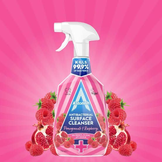 Антибактеріальний засіб для очищення поверхонь Astonish гранат малина Pomegranate & Raspberry 750 мл 5060060212510 фото